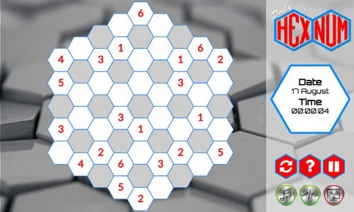 Daily Hexnum game